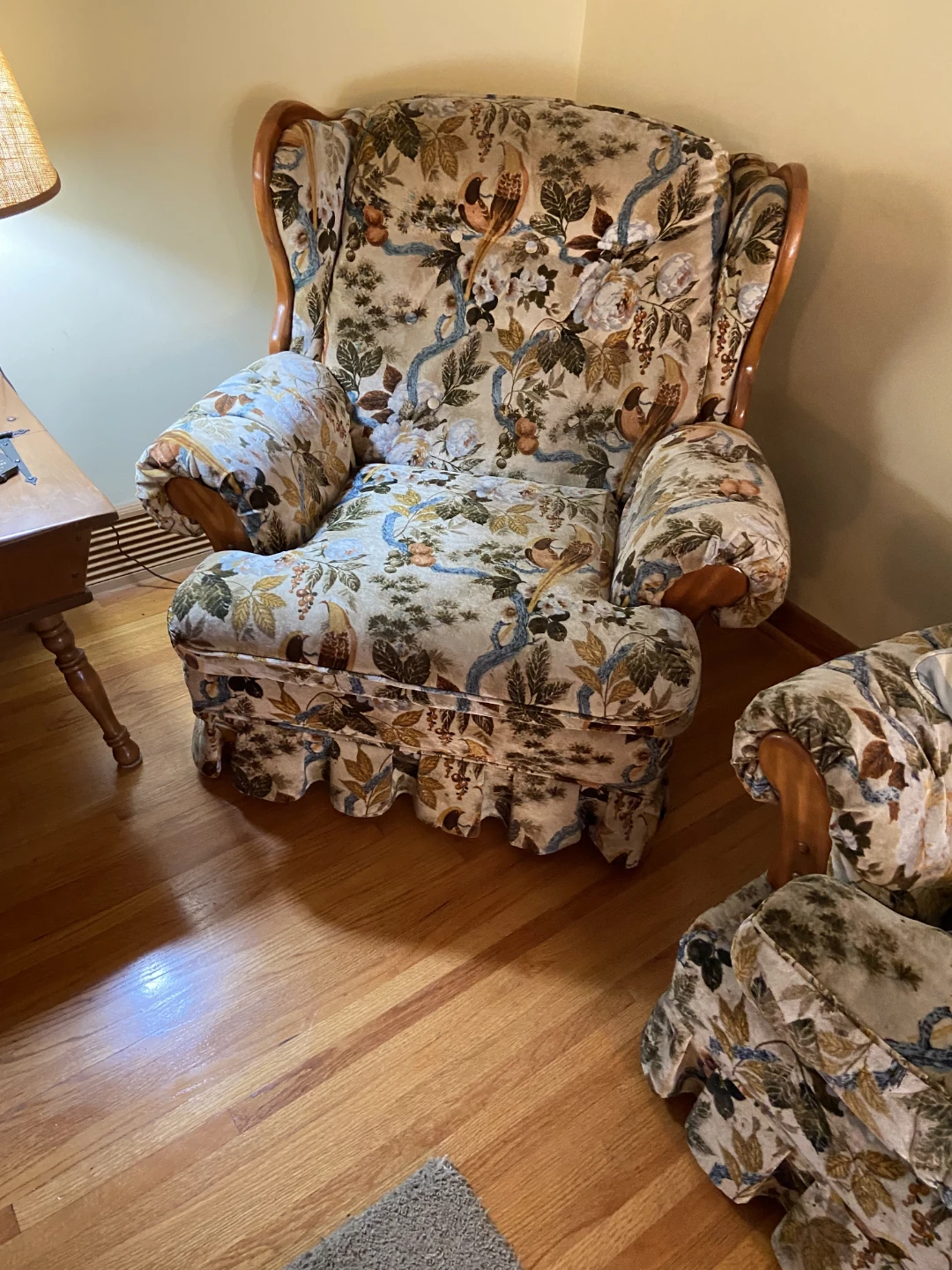 Floral Print Sofa and Armchair Set