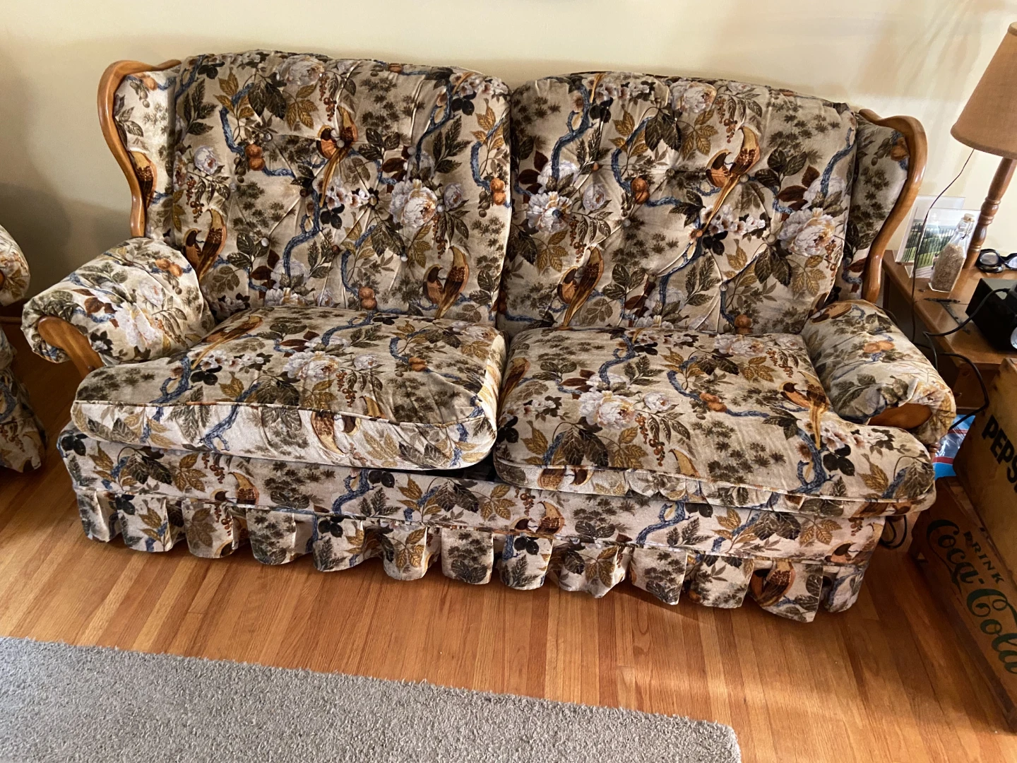 Floral Print Sofa and Armchair Set - photo 3