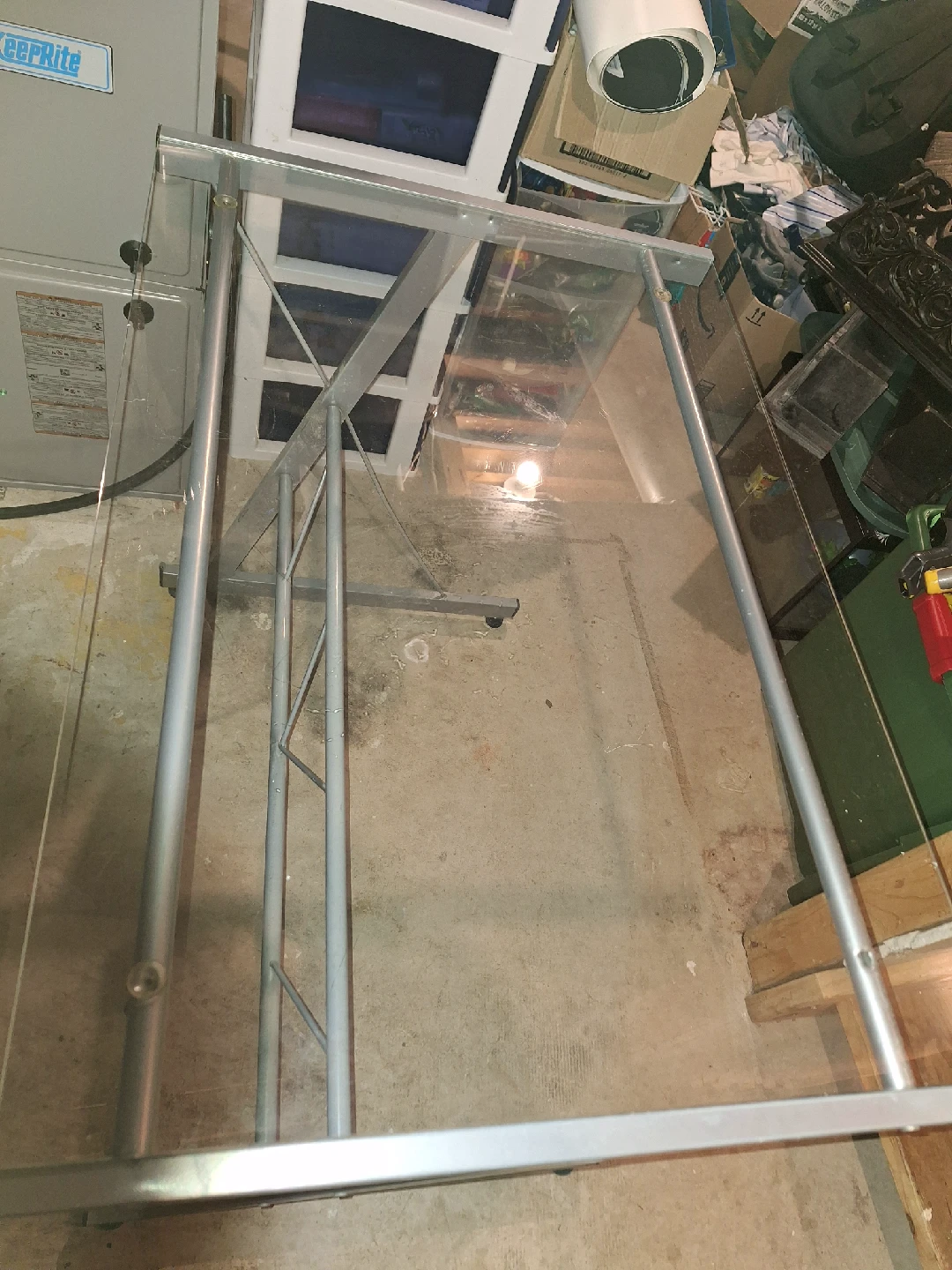 Glass Top Computer Desk - photo 2