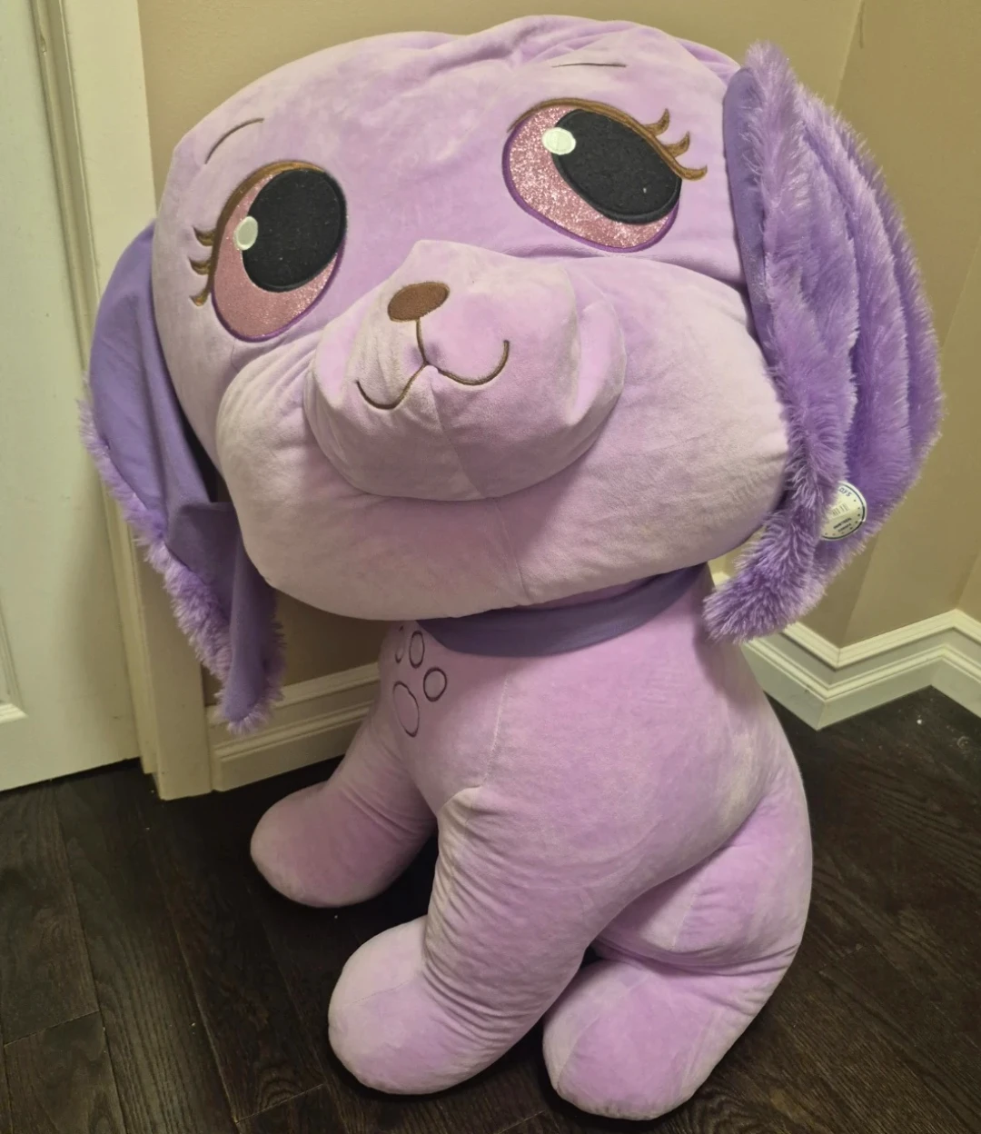 Large Purple Plush Puppy Dog - photo 4