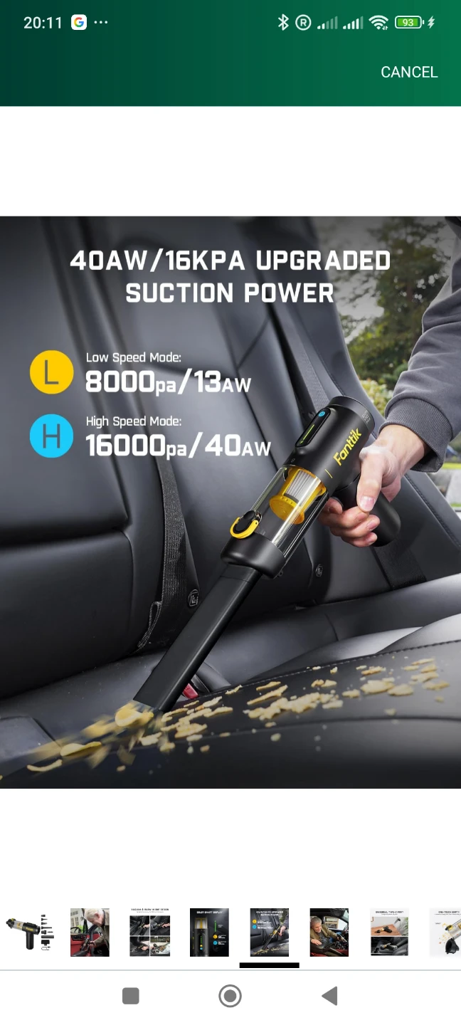 Fanttik Slim V10 Mix Cordless Car Vacuum - photo 5