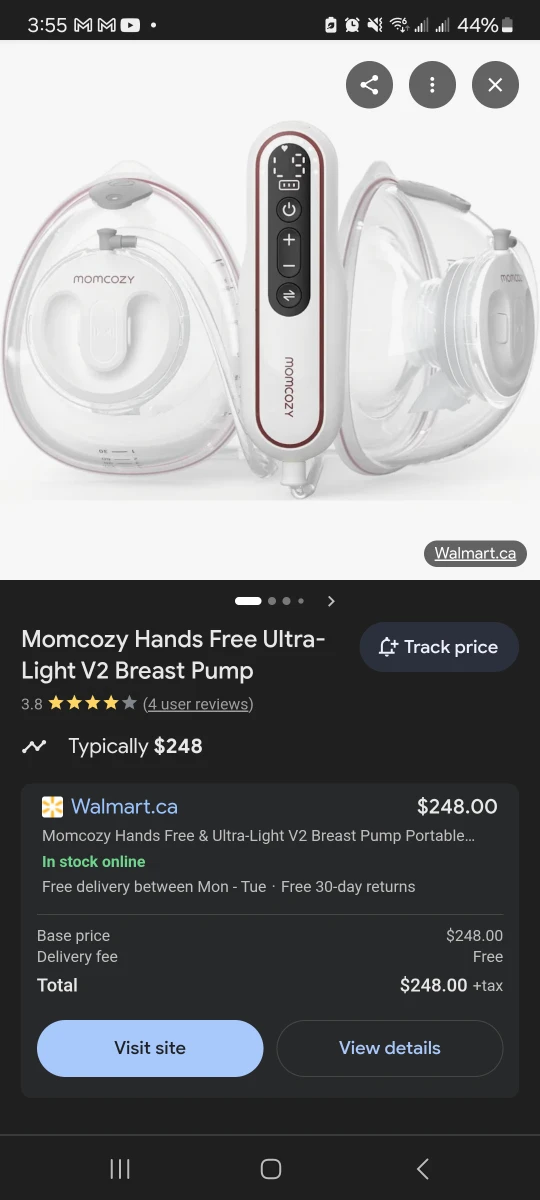 Momcozy Hands Free Ultra-Light V2 Breast Pump
