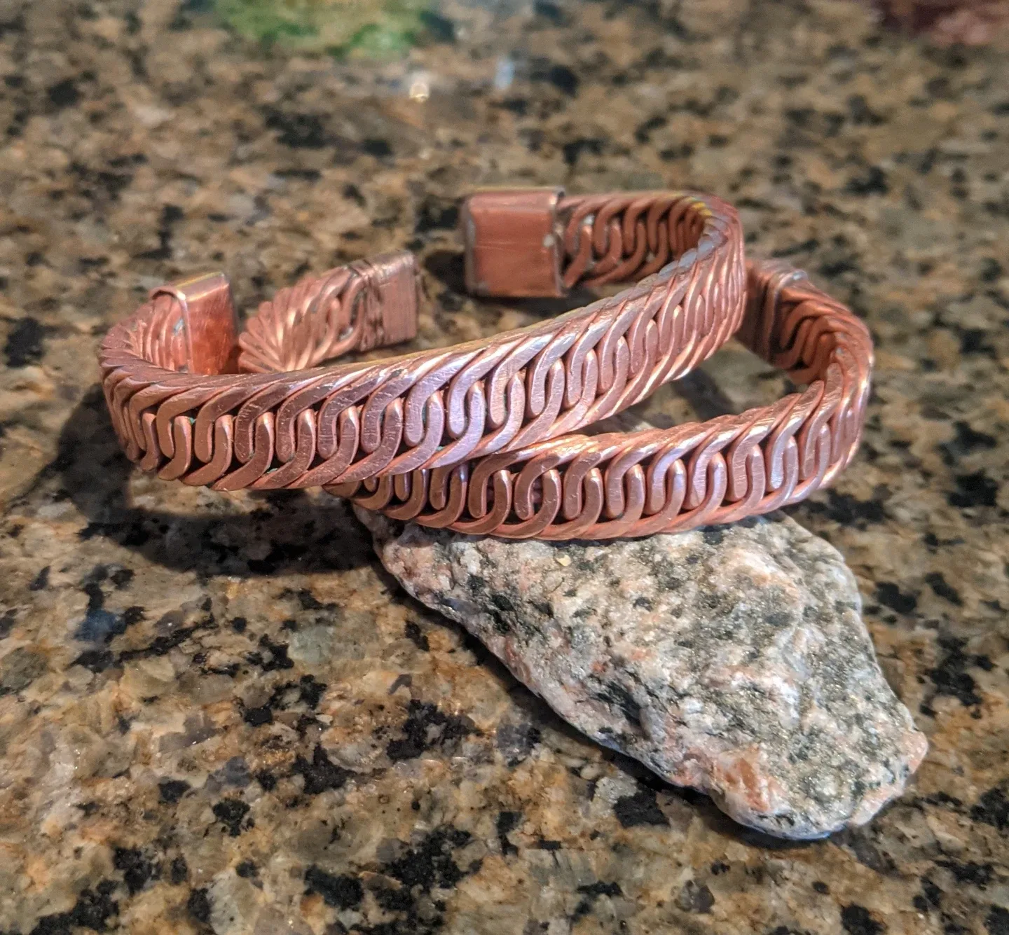 Copper Cuff Bracelets - Set of Two image indicator(2)