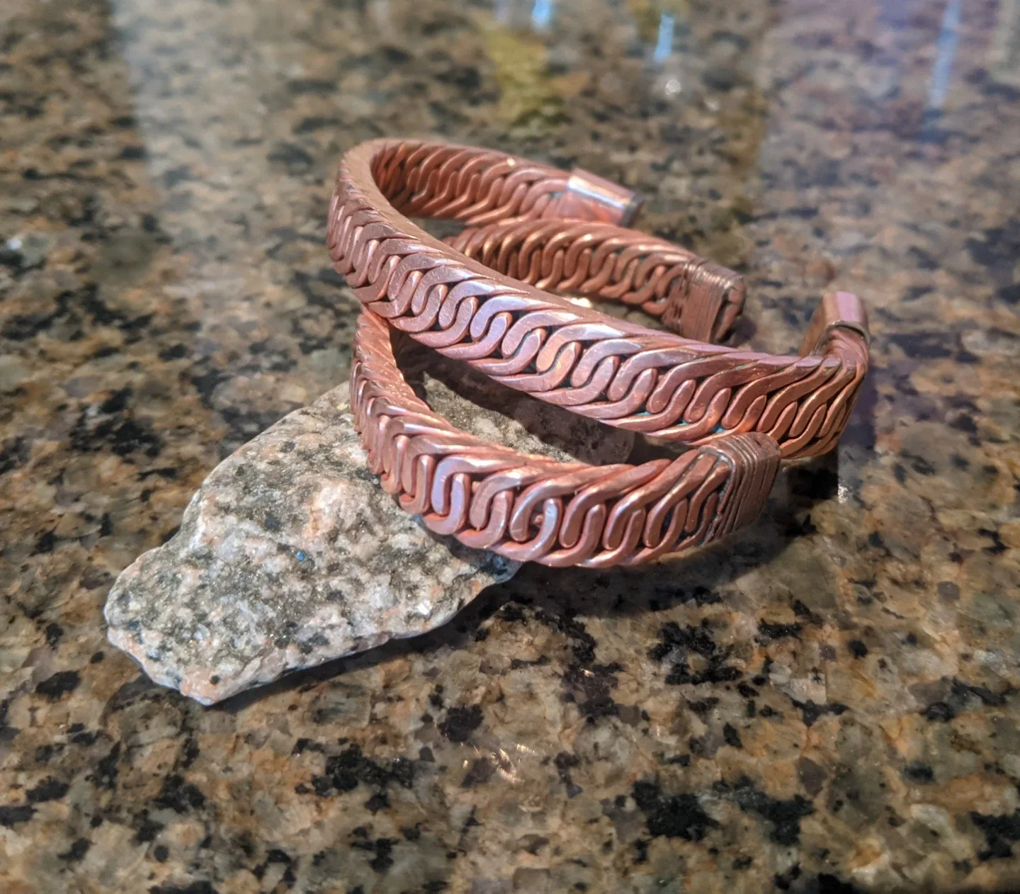 Copper Cuff Bracelets - Set of Two image indicator(3)