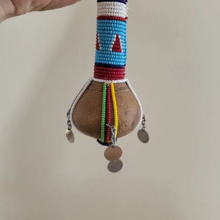Handmade Beaded Rattle image indicator(3)