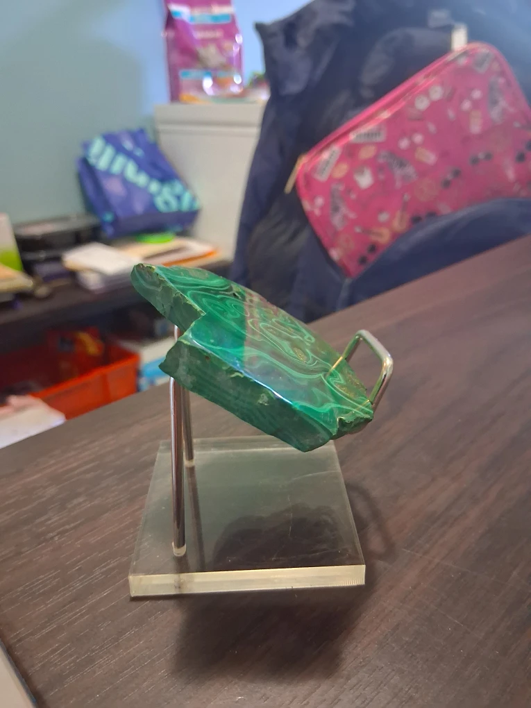 Malachite Slab on Stand - Green - photo 2