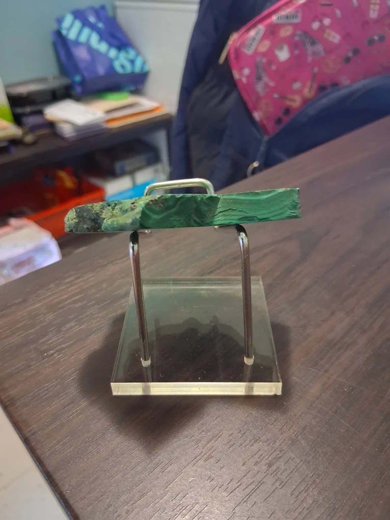 Malachite Slab on Stand - Green - photo 3
