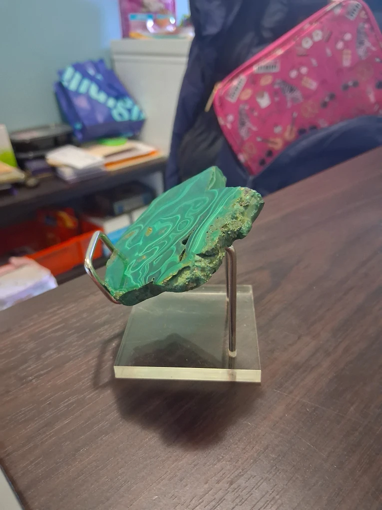 Malachite Slab on Stand - Green - photo 4