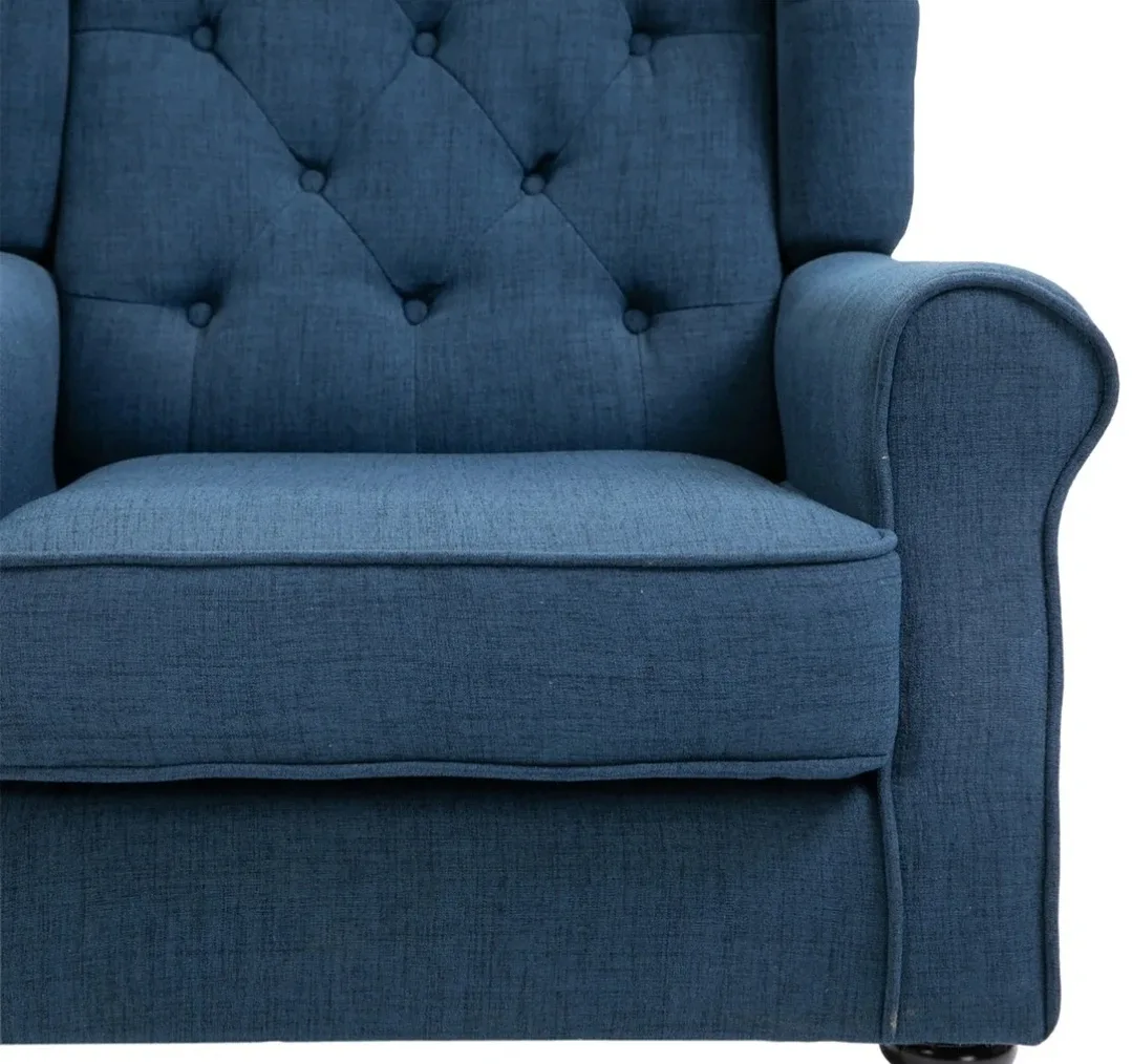 Blue Wingback Armchair image indicator(3)