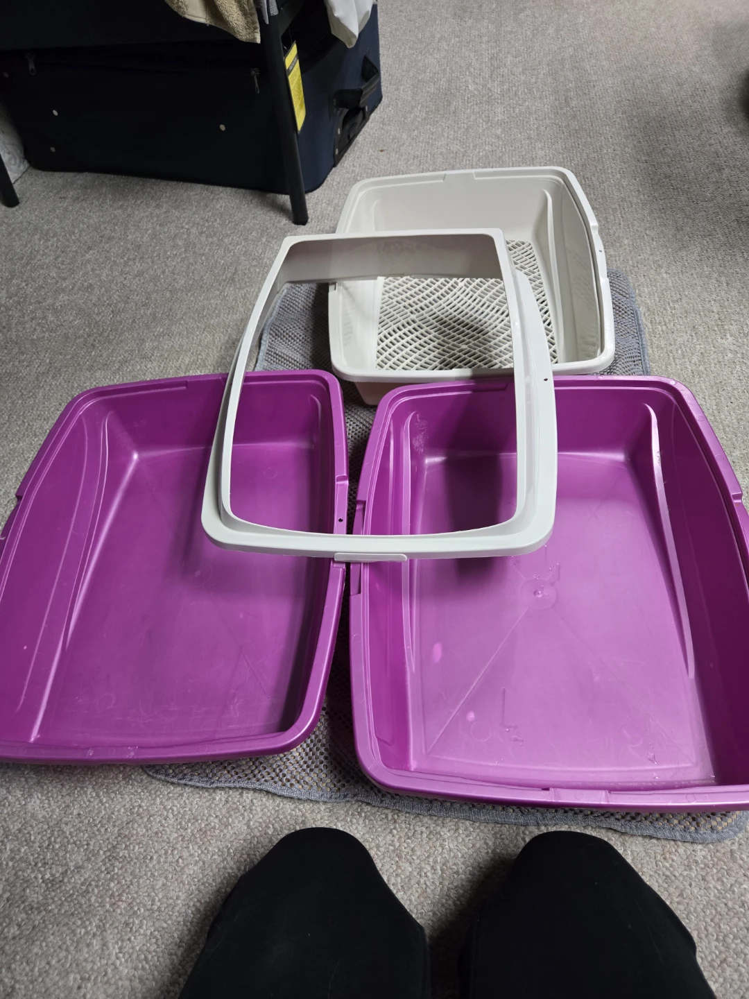Sifting Cat Litter Box with Mat - photo 2