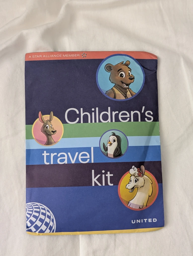 Brand New United Airlines Children's Travel Kit. Children's Toys