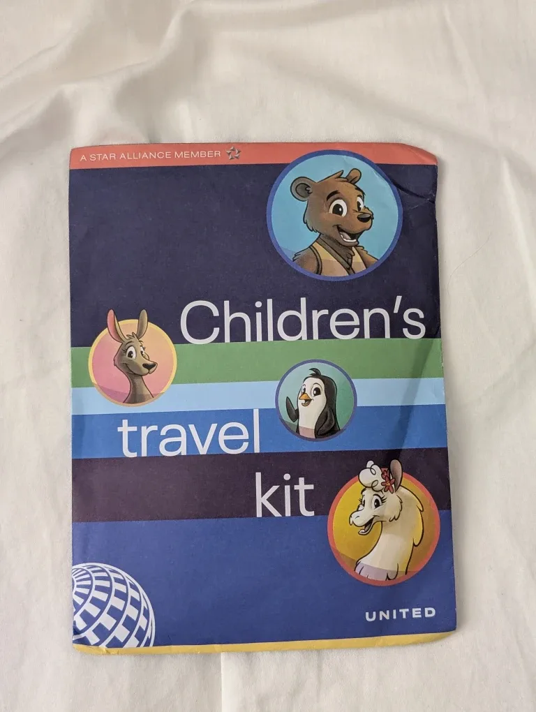 Brand New United Airlines Children's Travel Kit. Children's Toys