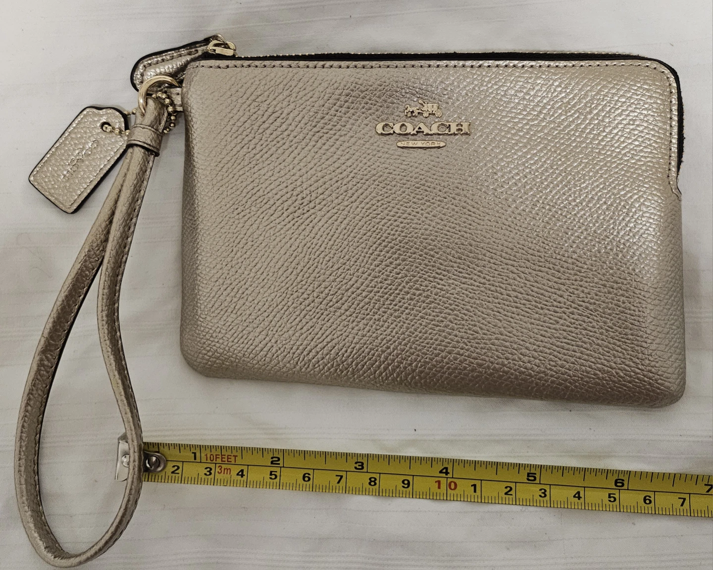 Coach Wristlet - Metallic Gold