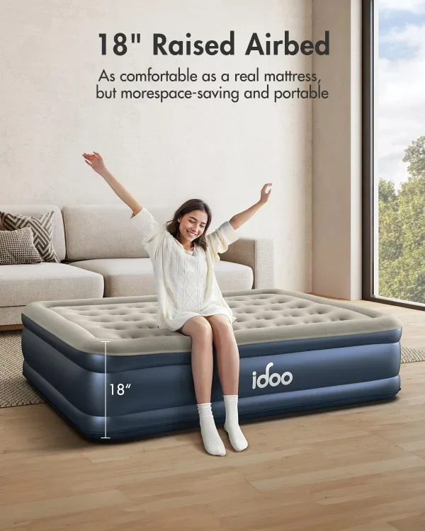 Air Mattress with Built in Pump BNIB image indicator(9)
