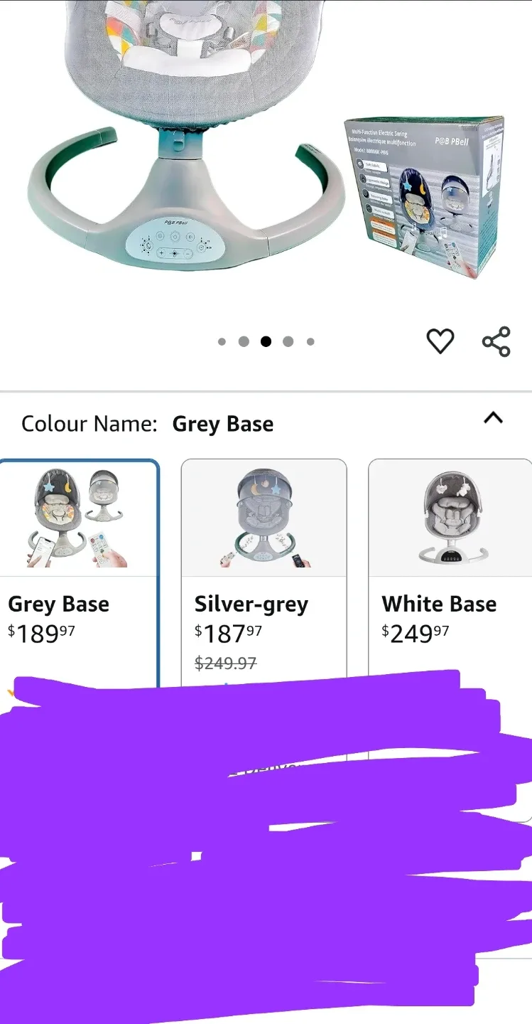 New Baby Swings for Infants, Infant Swing, 3 Seat Positions image indicator(2)