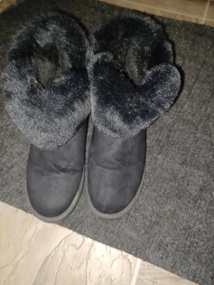 Black Faux Fur Winter Boots - Size 39 image indicator(4)