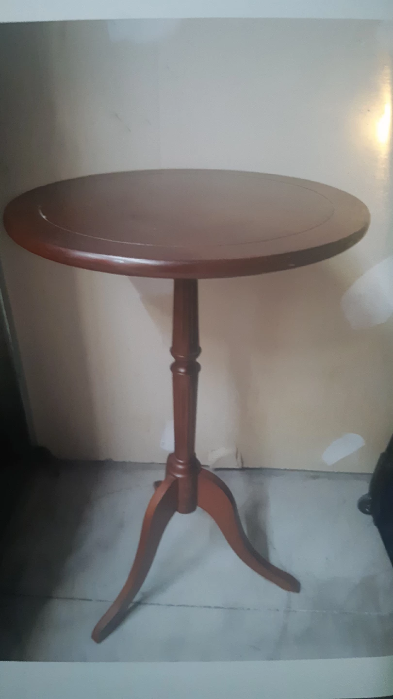 Round Wooden Accent Table
