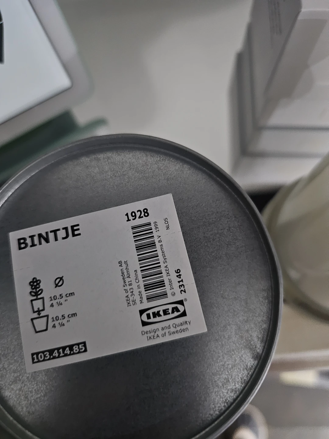 Set of 2 IKEA BINTJE Silver-Colour Plant Pot - photo 2