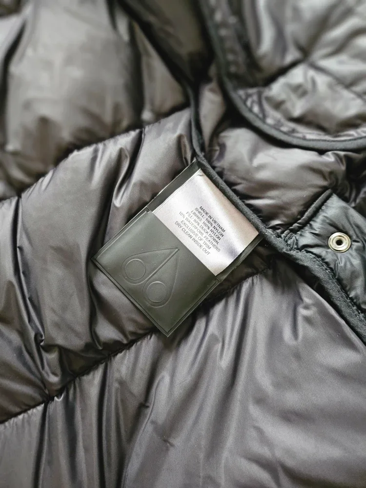 Moose Knuckles Black Down Parka Coat, Size S image indicator(10)