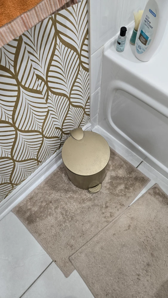 Gold trash can