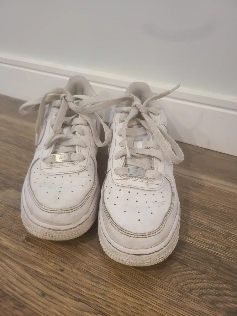 Nike Air Force 1 White Sneakers - Size 5 US