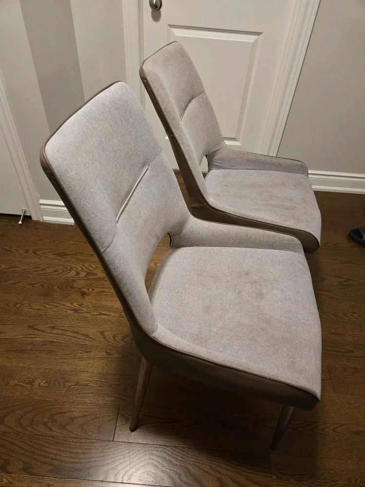 Set of 2 Modern Grey Dining Chairs image indicator(3)