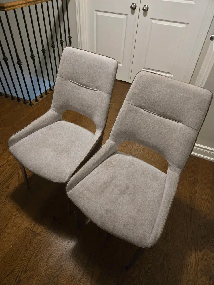 Set of 2 Modern Grey Dining Chairs image indicator(4)