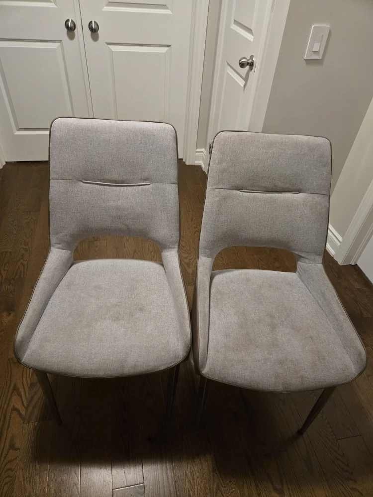 Set of 2 Modern Grey Dining Chairs - photo 5