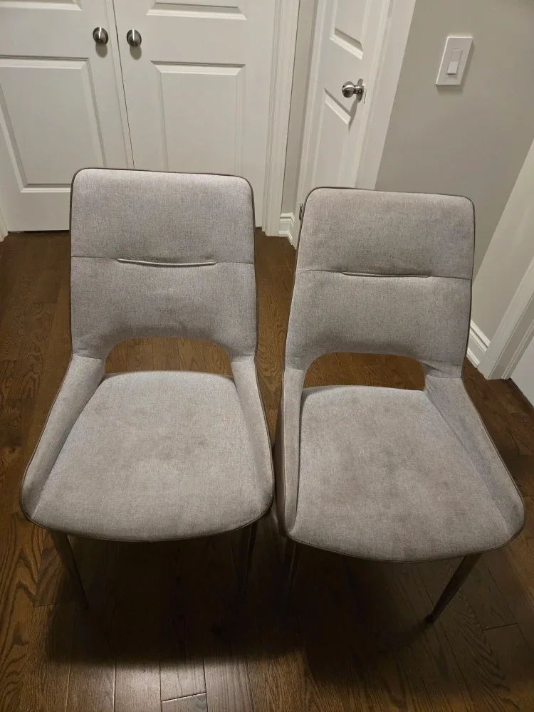 Set of 2 Modern Grey Dining Chairs image indicator(5)