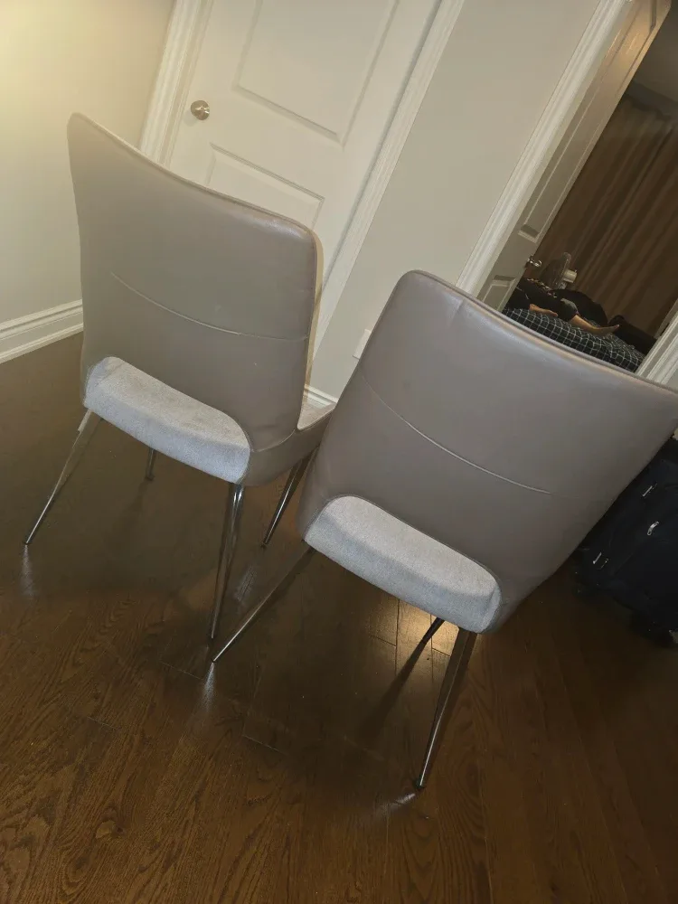 Set of 2 Modern Grey Dining Chairs image indicator(6)