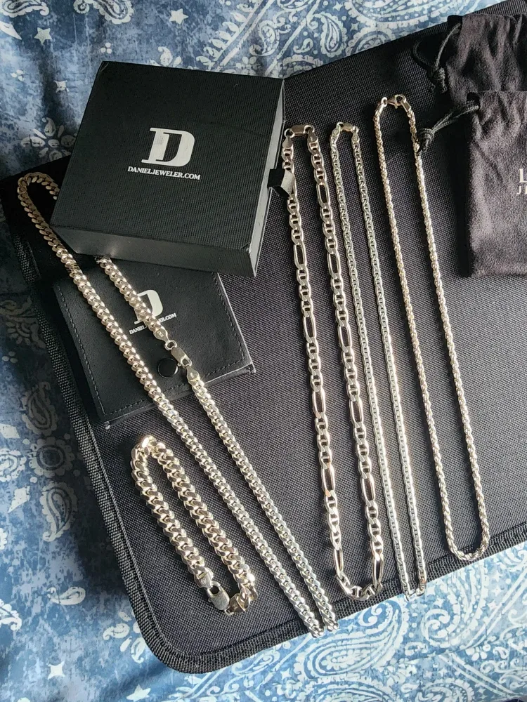 Silver Chains & Bracelet