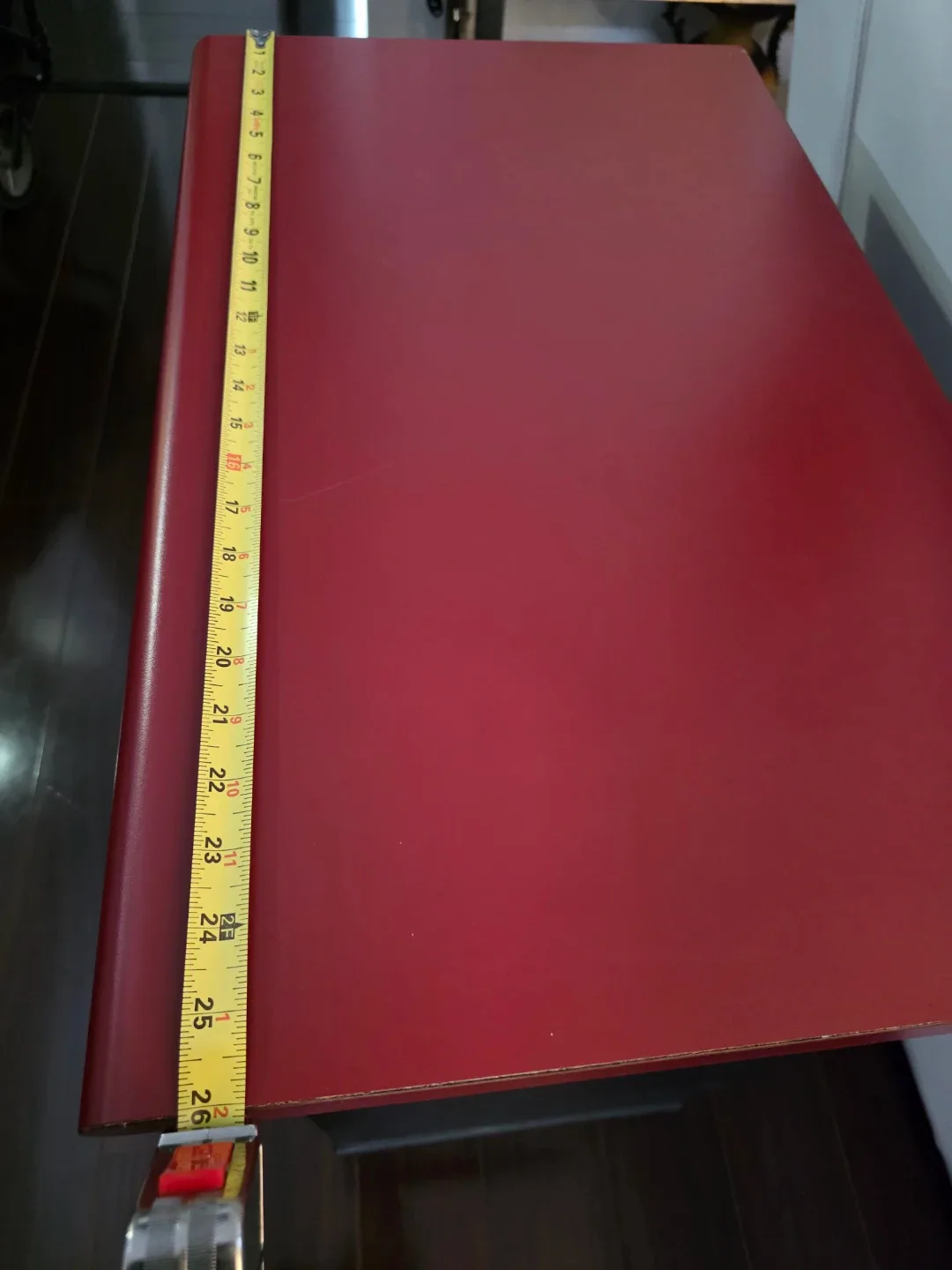 Red & Black Side Table with Drawer image indicator(5)