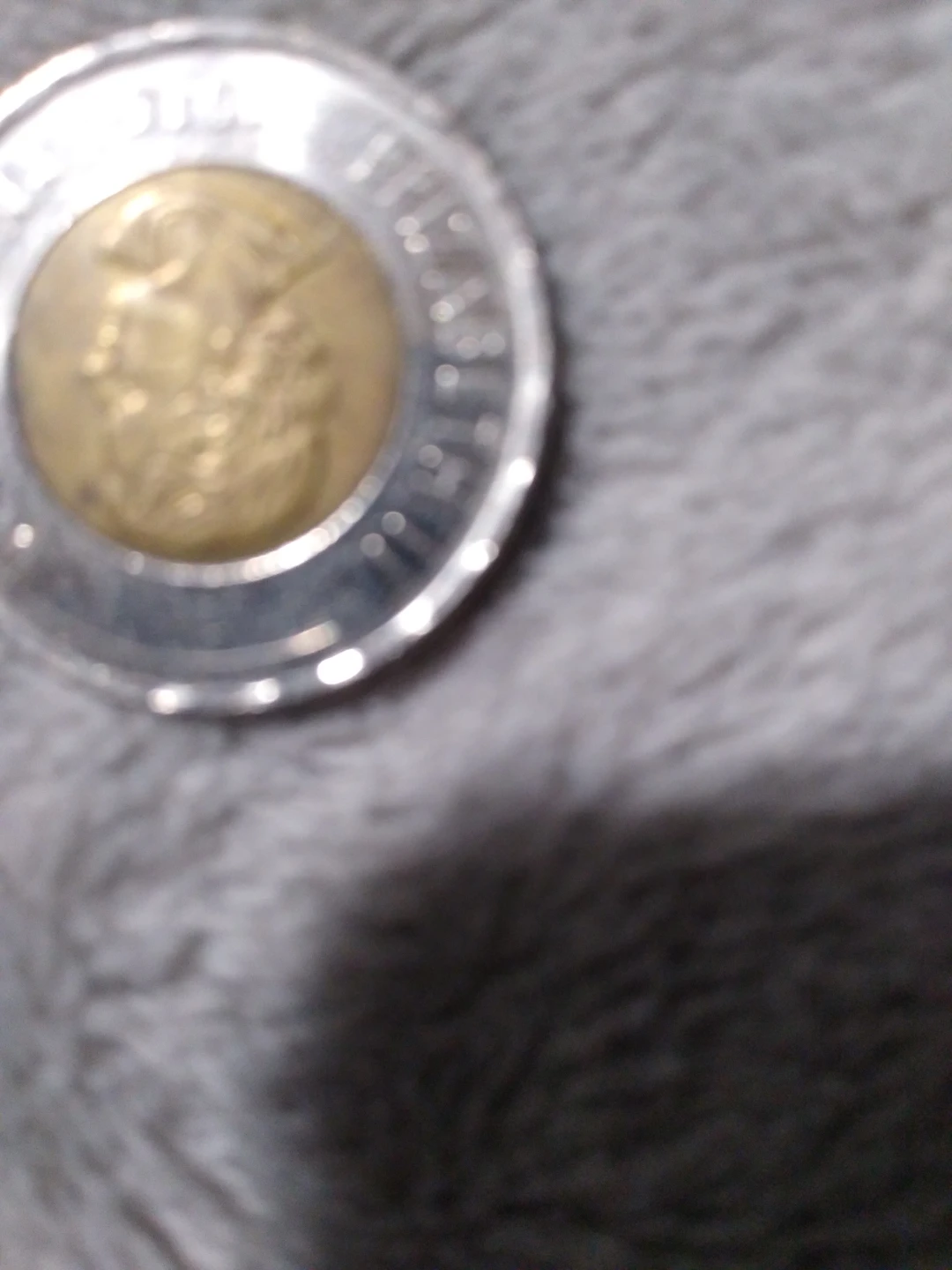 2015 Canadian toonie with rim errors