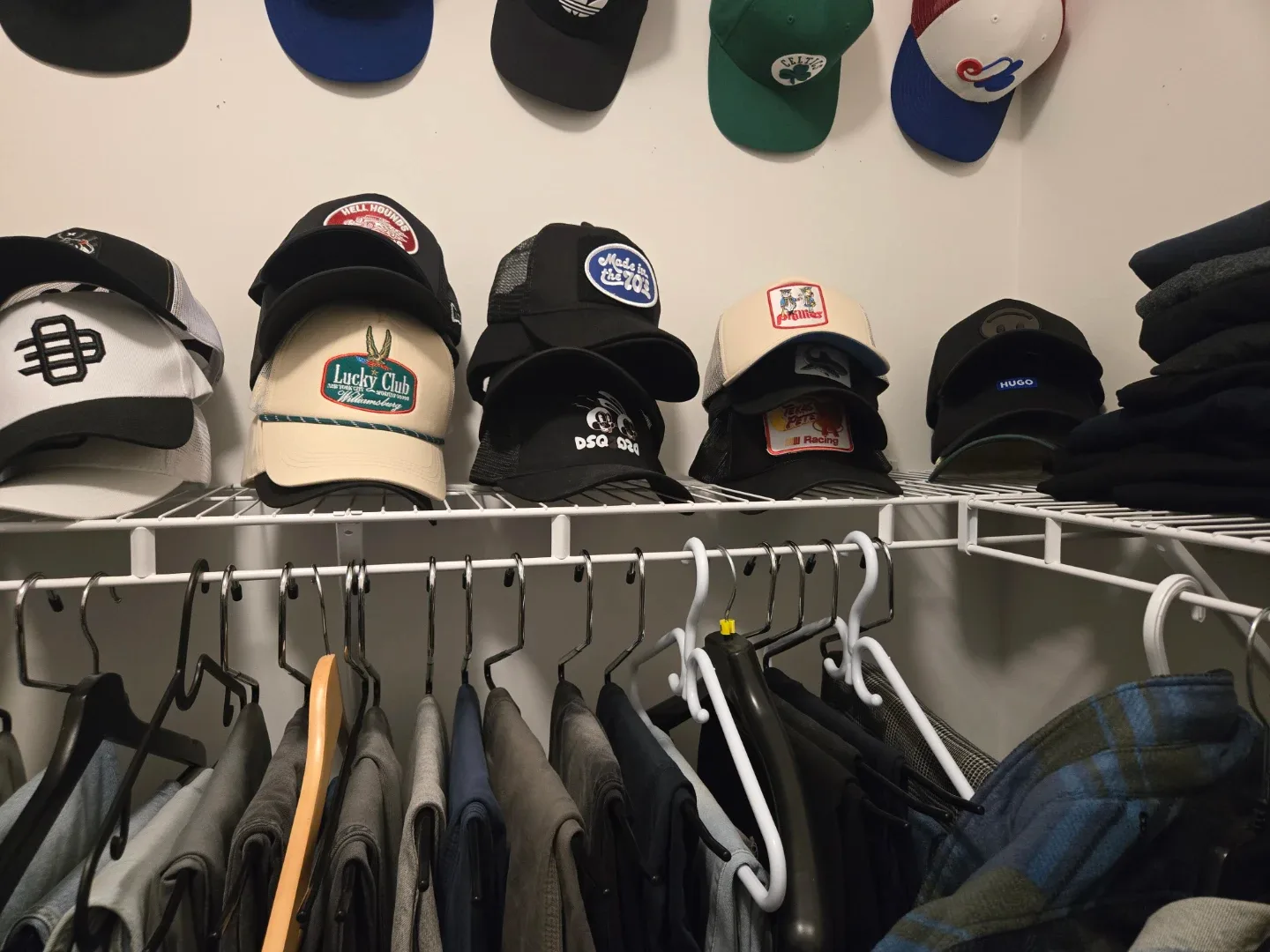 Assorted Baseball Caps: Memphis Hustle, Giants, Celtics image indicator(8)