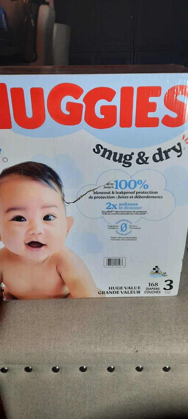New Huggies Snug & Dry Size 3 Diapers - 168 Count image indicator(3)