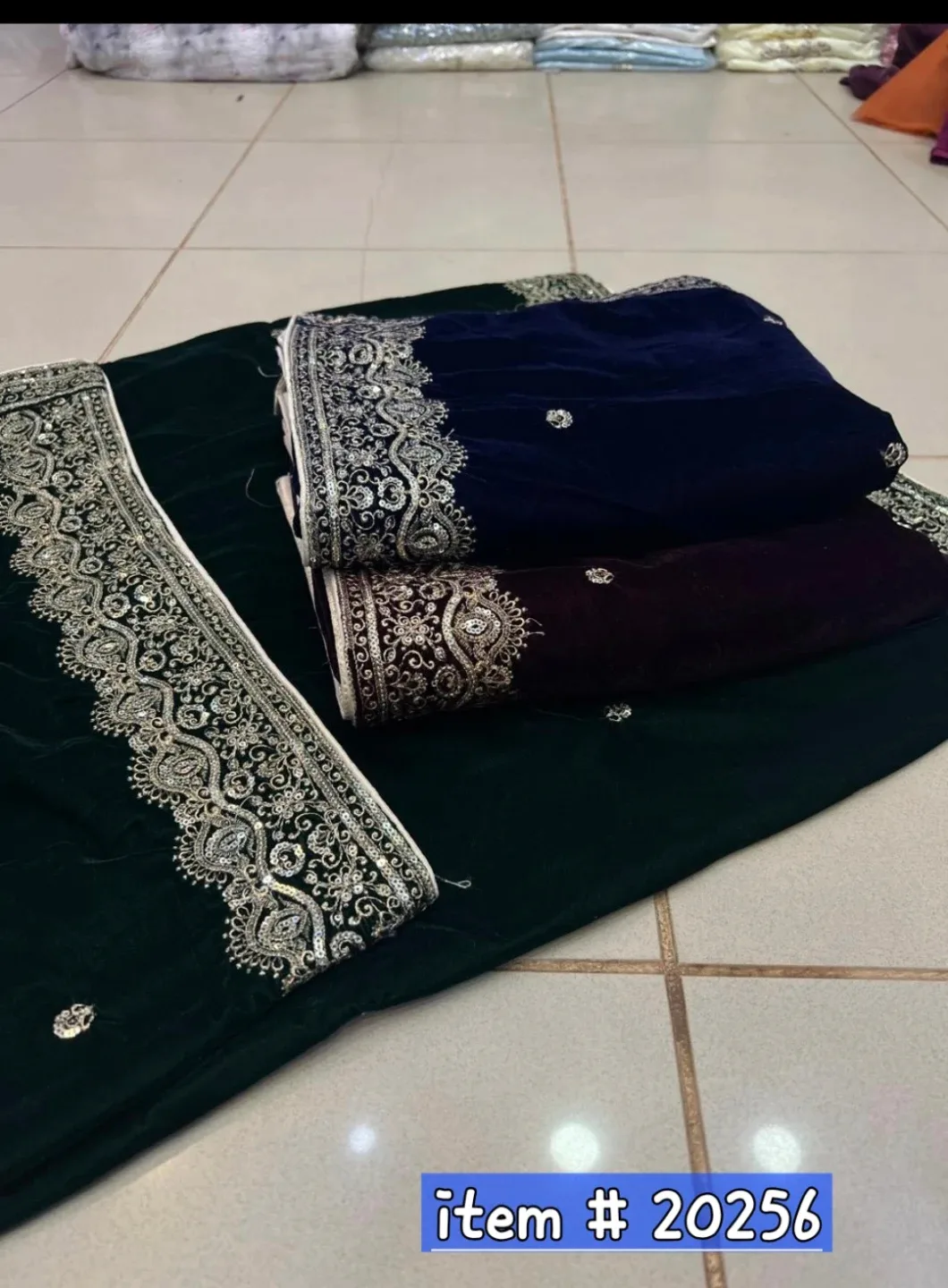 Embroidered Velvet Shawl image indicator(6)