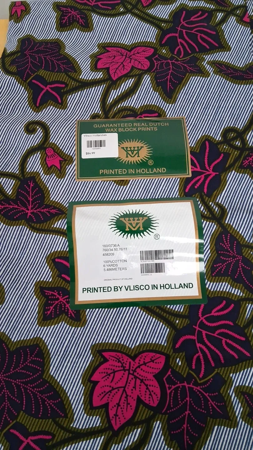 Vlisco Hollandais Wax Block Print Fabric image indicator(7)