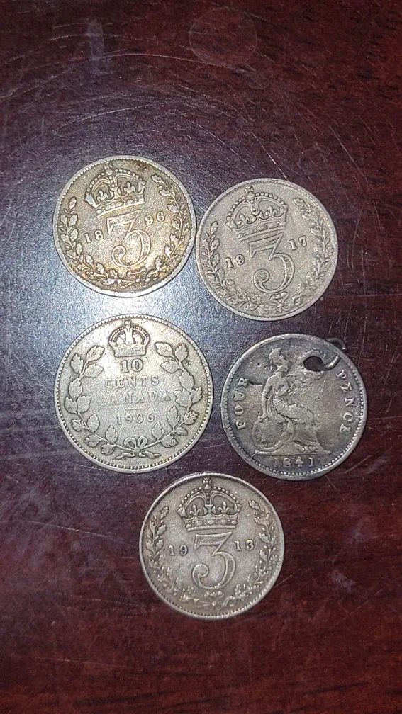 Vintage Canadian & British Silver Coins image indicator(2)
