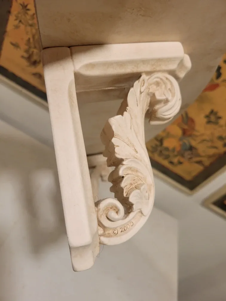 Ornate Schroll Classic Plaster Wall Mount Shelf image indicator(2)
