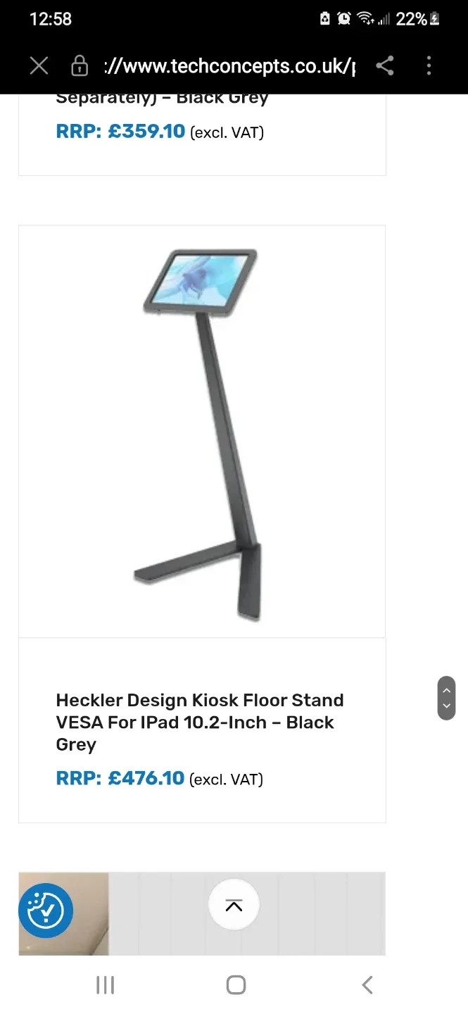 New Heckler Design Kiosk Floor Stand for iPad 12.9-Inch
