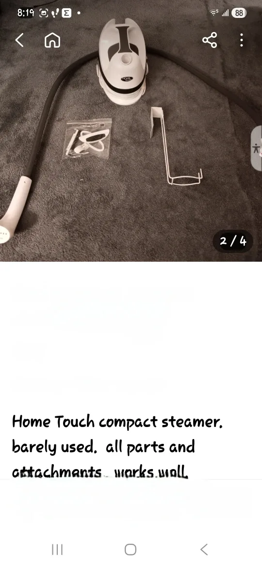 Home Touch PerfectSteam Portable Garment Steamer image indicator(4)