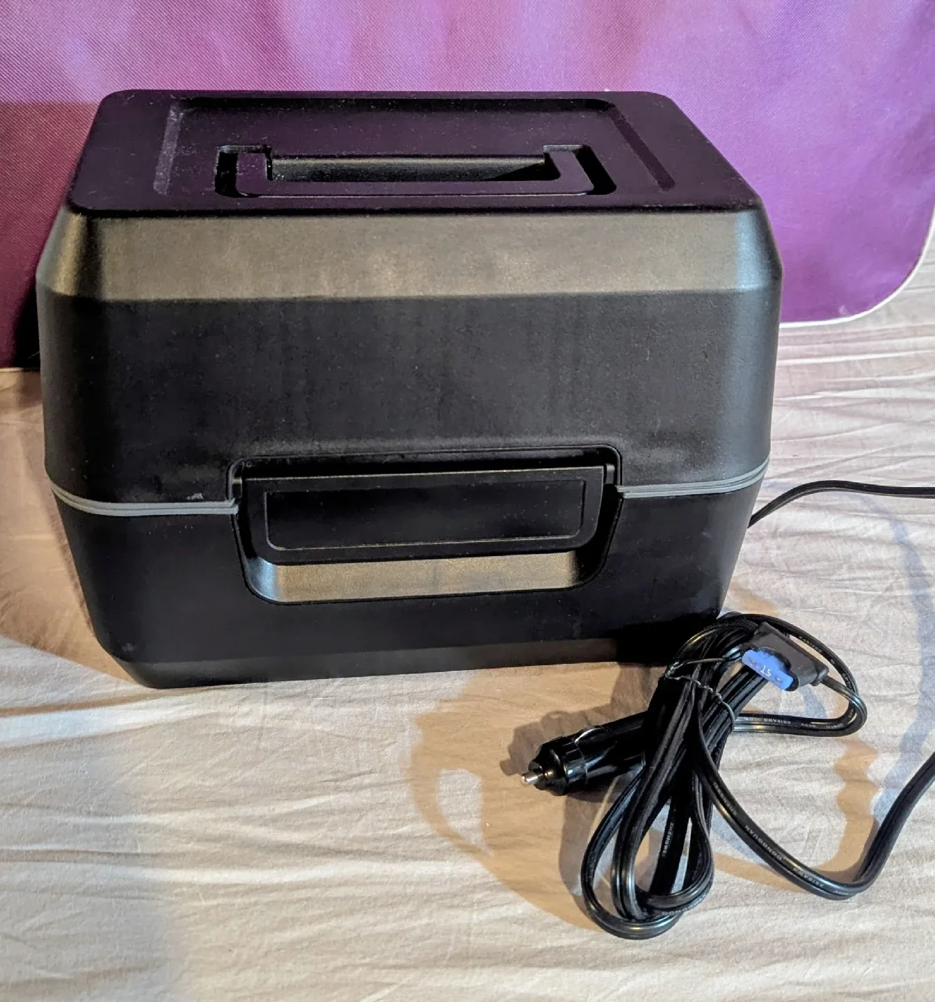 Black Portable Electric Lunch Box Food Warmer