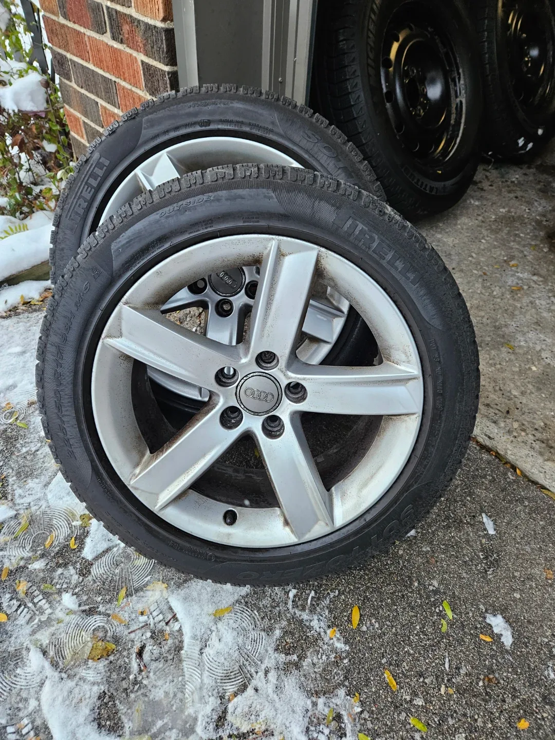 Pirelli Winter Tires and OEM Audi A4 rims. 225/50/17. 5 x 112 image indicator(2)