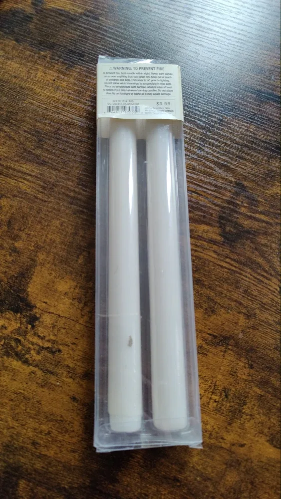 Hearth & Hand Unscented Taper Candles - 2 Count image indicator(2)