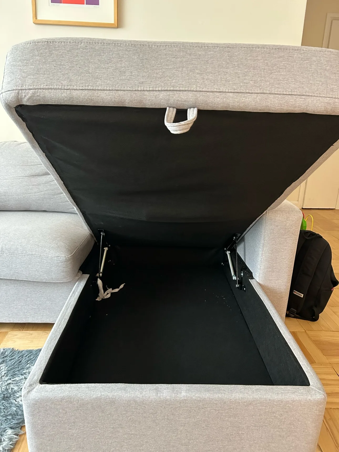 Grey Sectional Sofa Bed with Storage image indicator(3)