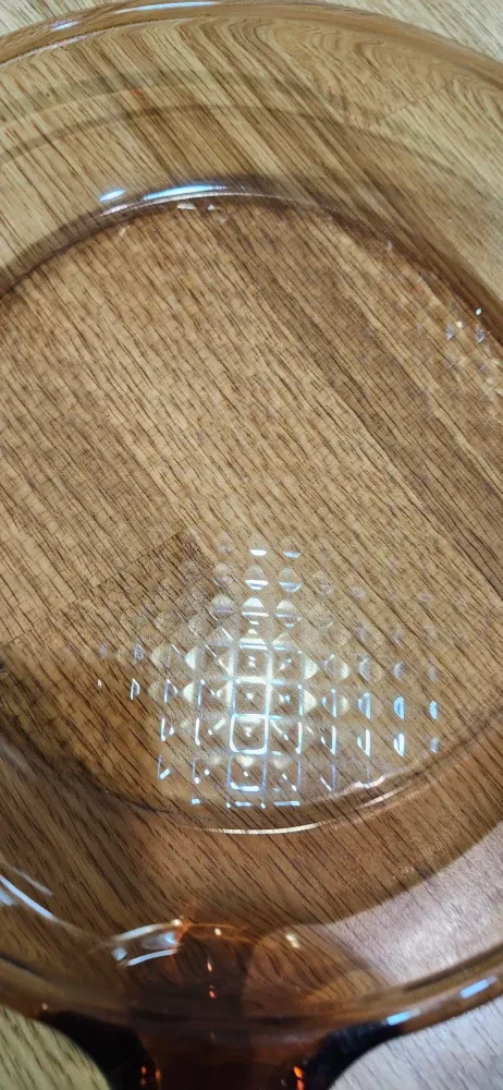 Vintage Visions Corning France Amber Glass Pan with Lid. image indicator(6)