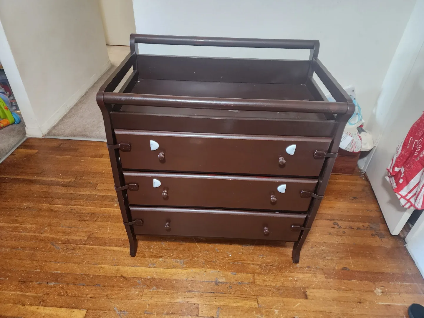 Brown Wooden Dresser-Changing Table image indicator(2)