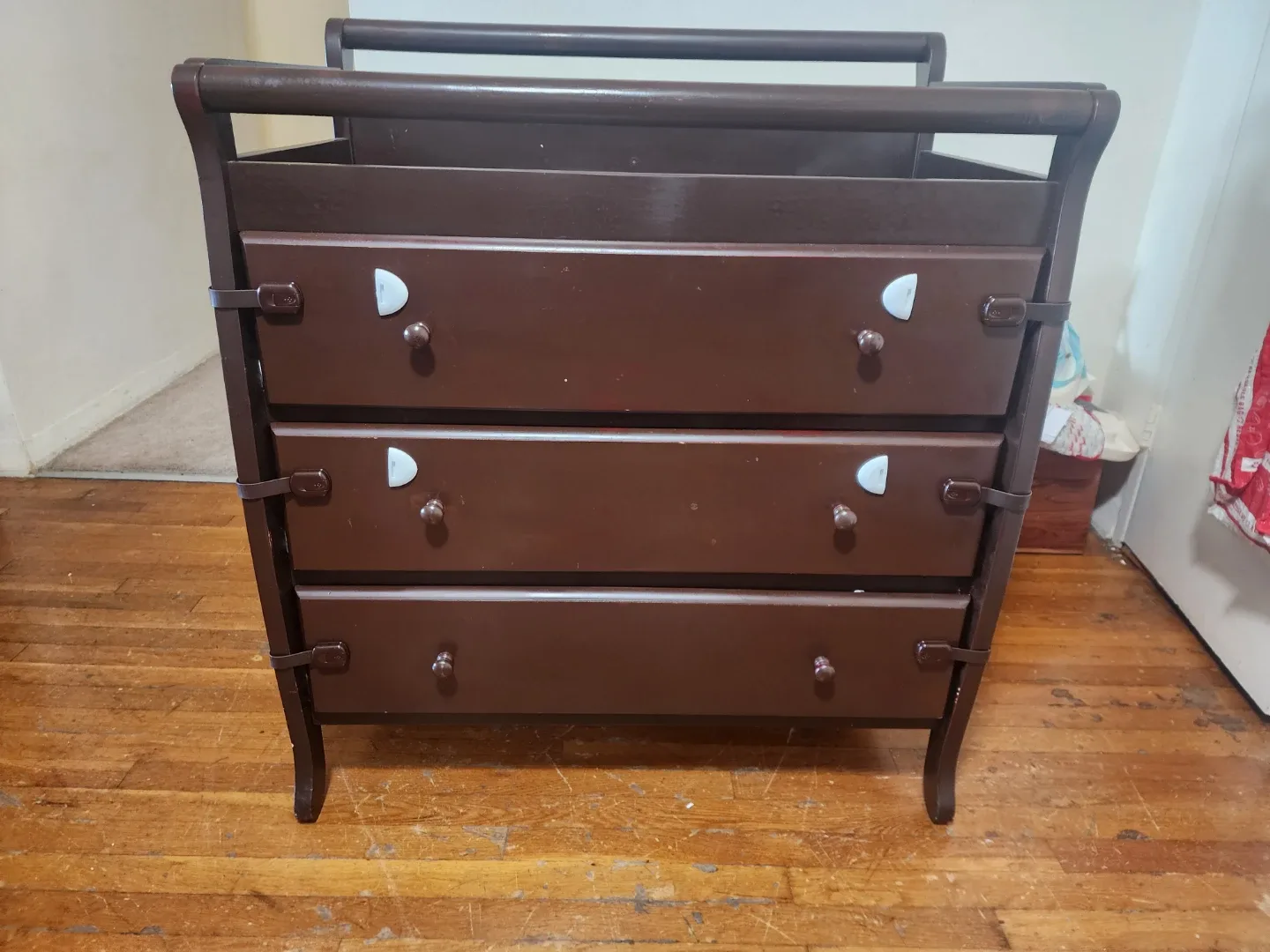 Brown Wooden Dresser-Changing Table image indicator(3)