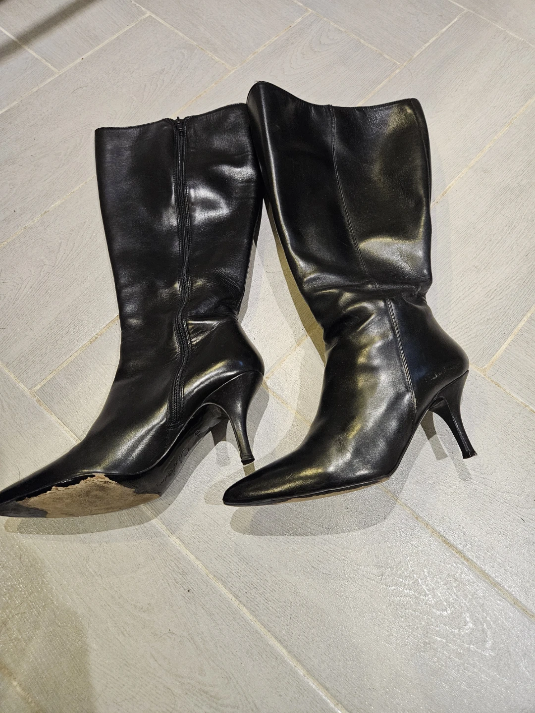 Womens knee high leather boots