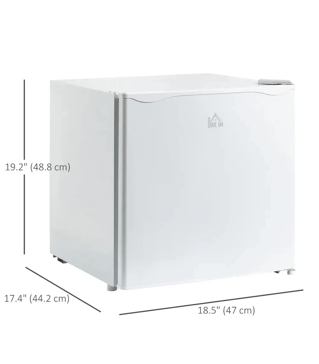 HOMCOM 1.1 Cu.Ft. Mini Fridge - White image indicator(3)